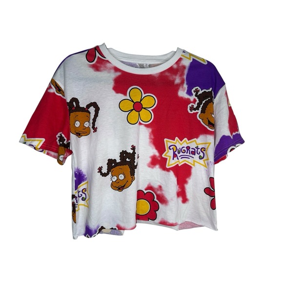Nickelodeon Tops - Nickelodeon Rugrats Susie Carmichael Cropped Tie Dye Graphic Tee Shirt LARGE